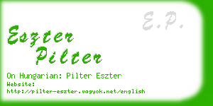 eszter pilter business card